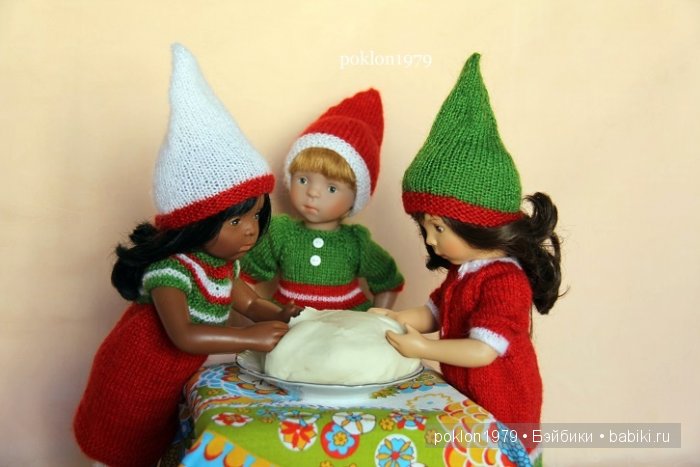 В ожидании Нового года и Рождества...Игровые куклы Kathe Kruse и Petitcollin. Minouche 35 см, Finouche 44 см (фото 2)