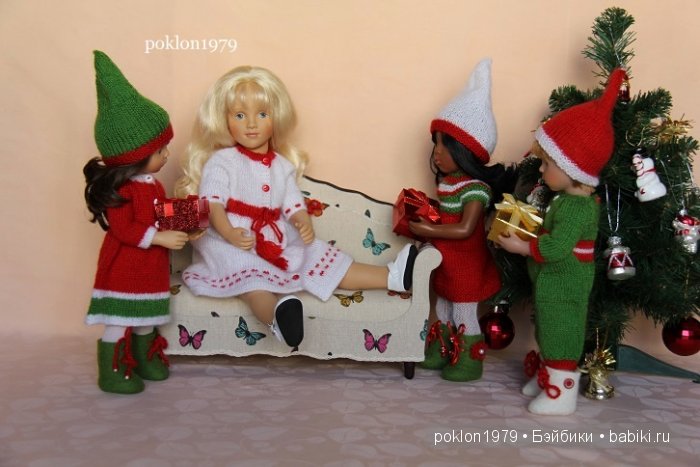 В ожидании Нового года и Рождества...Игровые куклы Kathe Kruse и Petitcollin. Minouche 35 см, Finouche 44 см