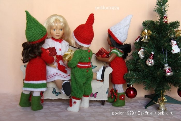 В ожидании Нового года и Рождества...Игровые куклы Kathe Kruse и Petitcollin. Minouche 35 см, Finouche 44 см