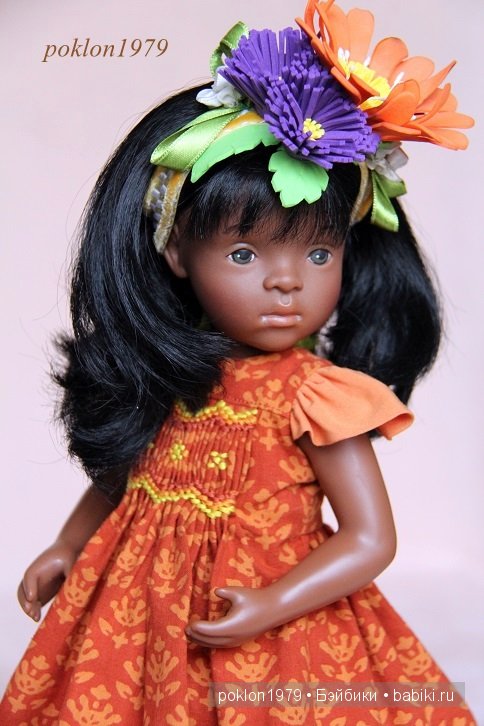 Сокровище из Африки. Игровые куклы Petitcollin. Minouche 35 см. Три образа для Самиры (фото 8)