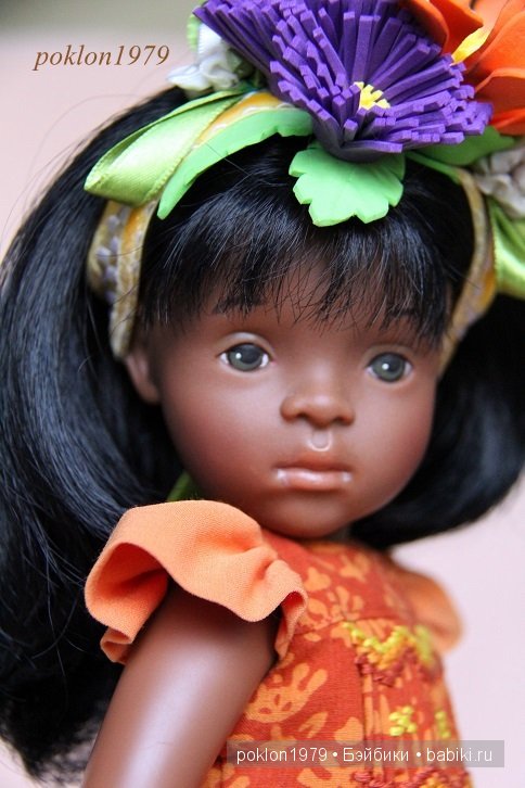 Сокровище из Африки. Игровые куклы Petitcollin. Minouche 35 см. Три образа для Самиры (фото 4)