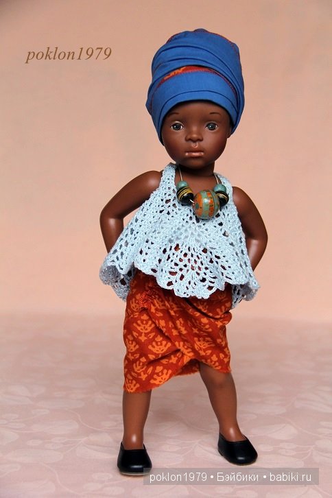 Сокровище из Африки. Игровые куклы Petitcollin. Minouche 35 см. Три образа для Самиры