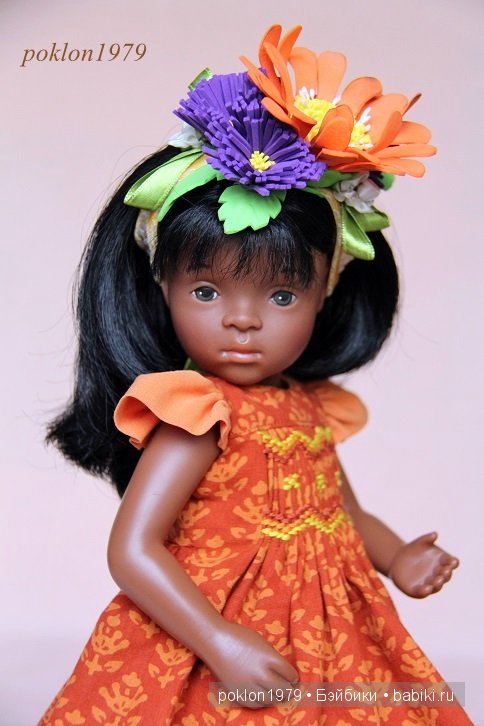 Сокровище из Африки. Игровые куклы Petitcollin. Minouche 35 см. Три образа для Самиры (фото 5)