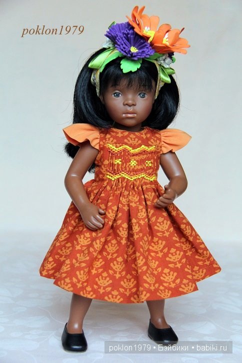 Сокровище из Африки. Игровые куклы Petitcollin. Minouche 35 см. Три образа для Самиры (фото 3)