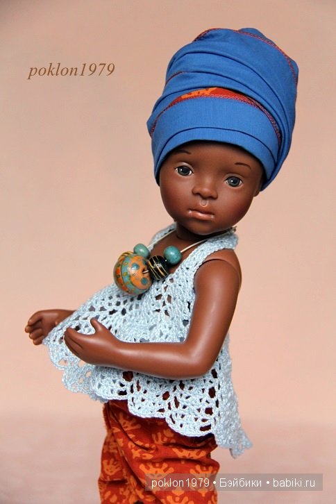 Сокровище из Африки. Игровые куклы Petitcollin. Minouche 35 см. Три образа для Самиры