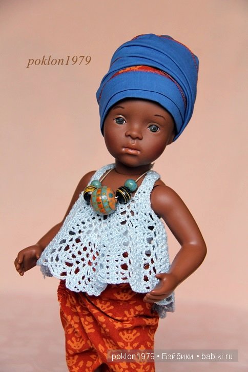 Сокровище из Африки. Игровые куклы Petitcollin. Minouche 35 см. Три образа для Самиры