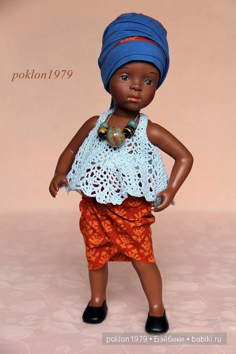 Сокровище из Африки. Игровые куклы Petitcollin. Minouche 35 см. Три образа для Самиры