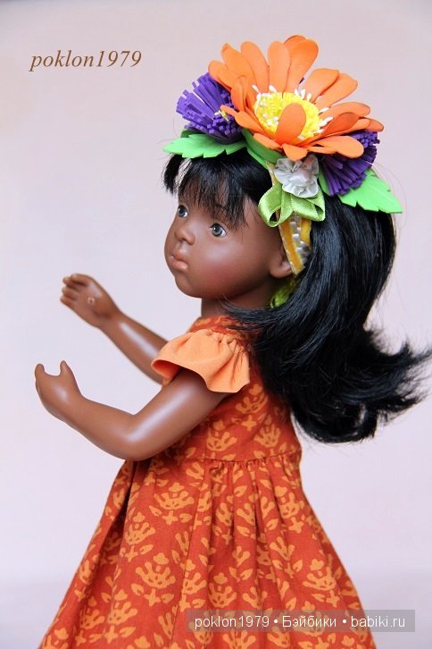 Сокровище из Африки. Игровые куклы Petitcollin. Minouche 35 см. Три образа для Самиры (фото 6)