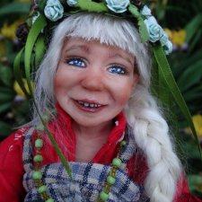 Через ручей. Авторская кукла