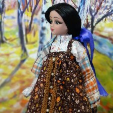 Шьём русский костюм для куклы формата Барби