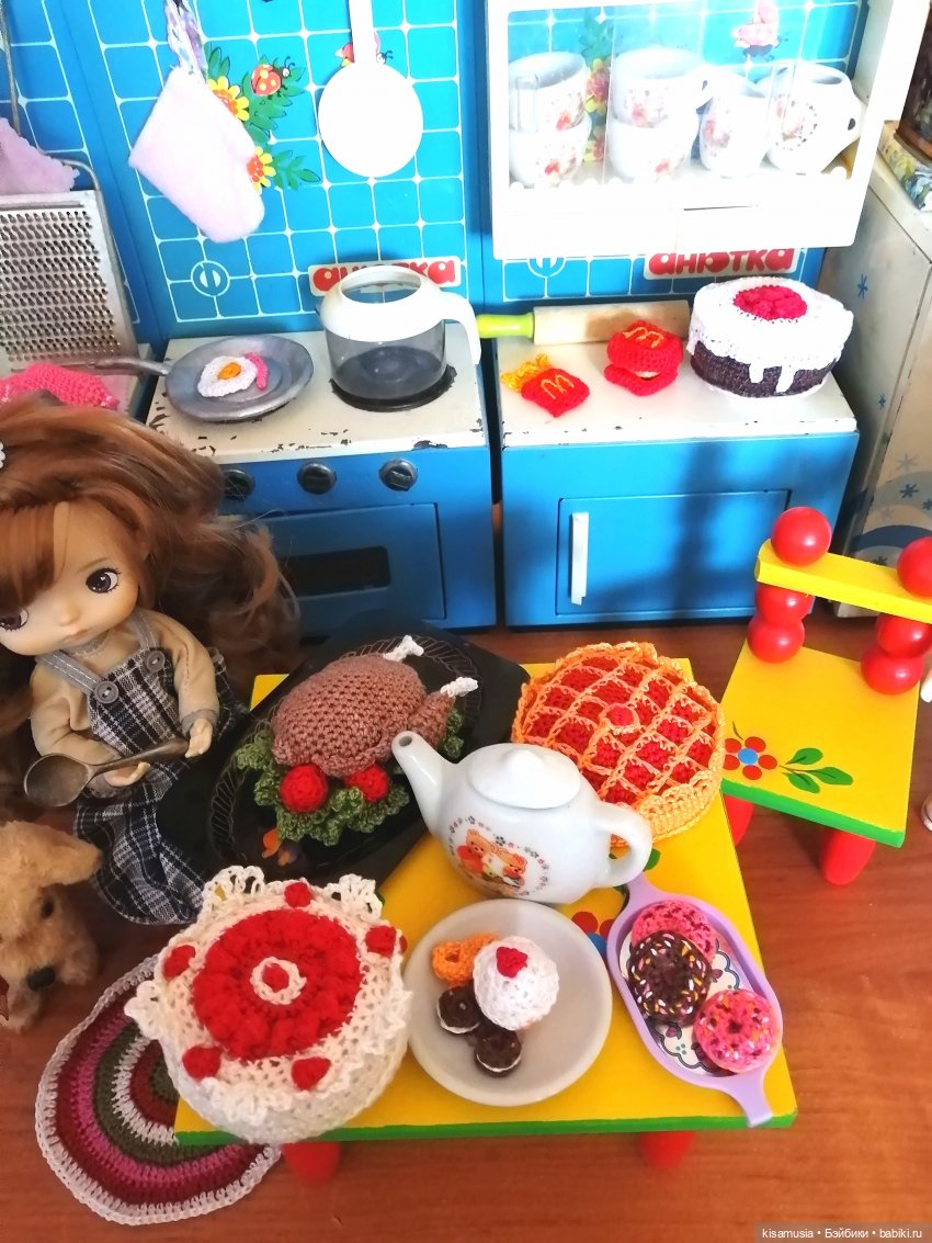 Вязаные вкусности для кукол