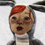 Девочка-зайка Жасмин, Бенни хитрый лис и просто белый кролик - мои авторские куклы из ткани