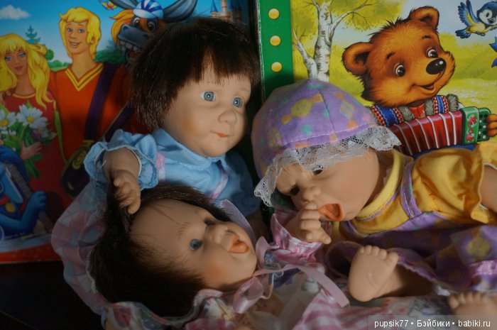Трио карапузов — Характерные испанские куклы: пупсы с мимикой