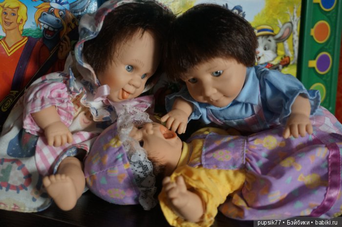 Трио карапузов — Характерные испанские куклы: пупсы с мимикой