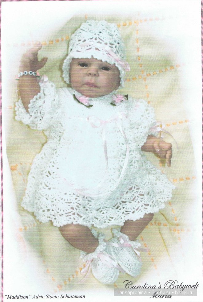 Красивая вязаная одежда для реборняток