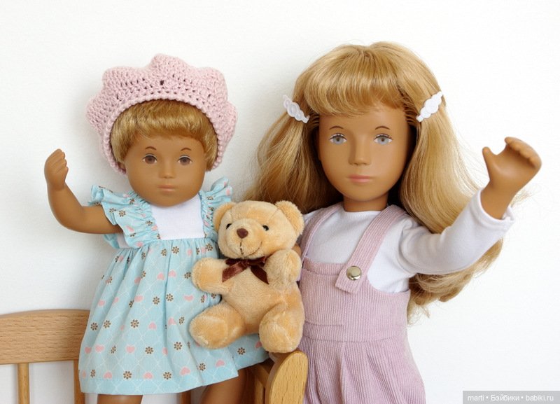 Саша и Сэнди Morgenthaler dolls в новых нарядах
