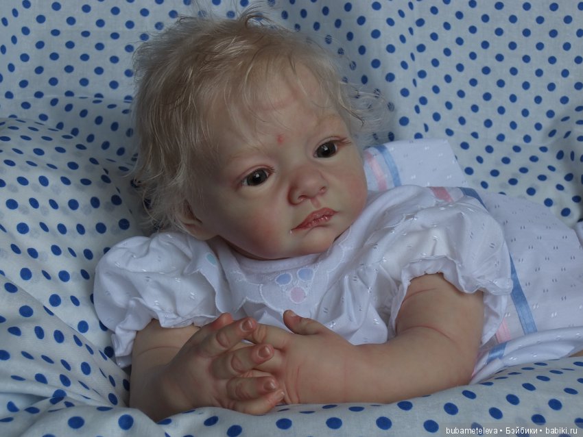 ...Кудри белоснежные, пышные и нежные. Кукла реборн (фото 5)