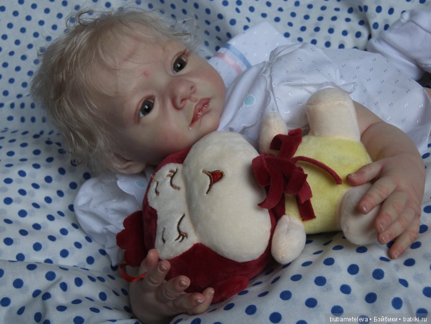 ...Кудри белоснежные, пышные и нежные. Кукла реборн (фото 6)