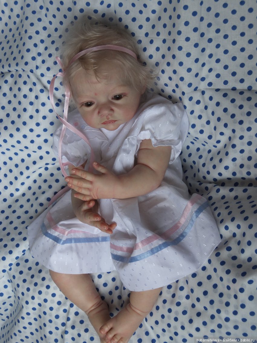 ...Кудри белоснежные, пышные и нежные. Кукла реборн (фото 3)