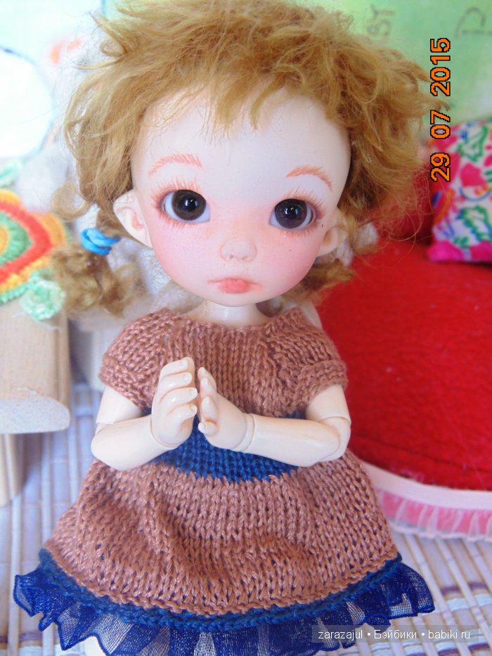 Айкин мастер класс - кроватка для куклы из корзиночки (фото 6)