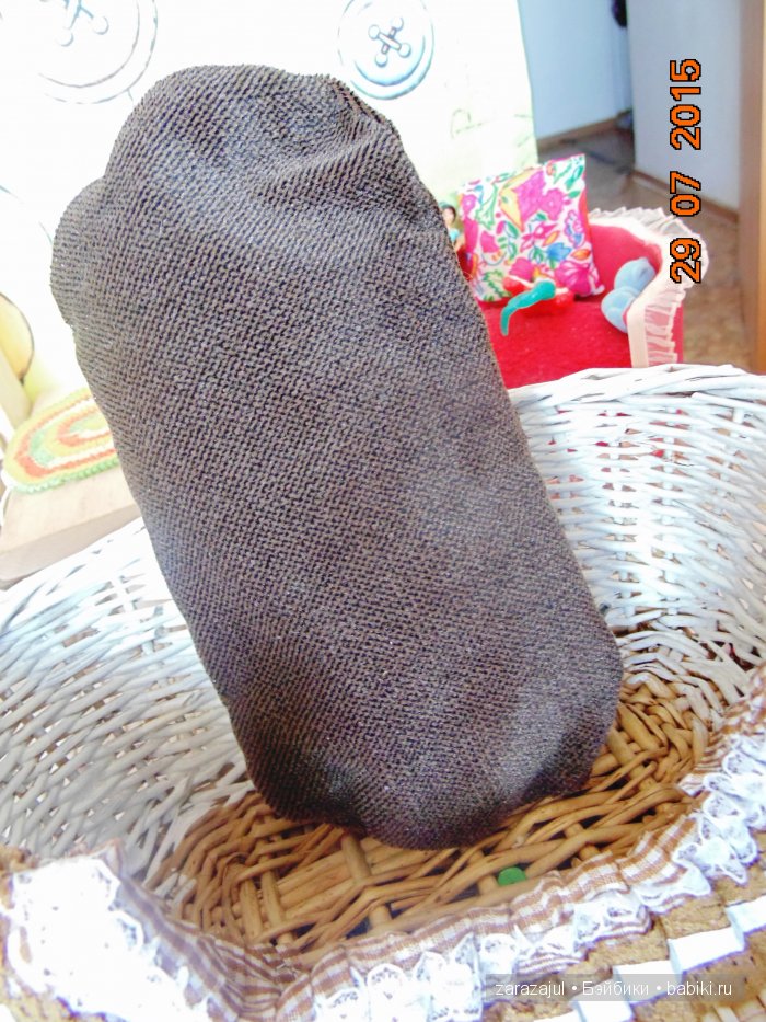 Айкин мастер класс - кроватка для куклы из корзиночки