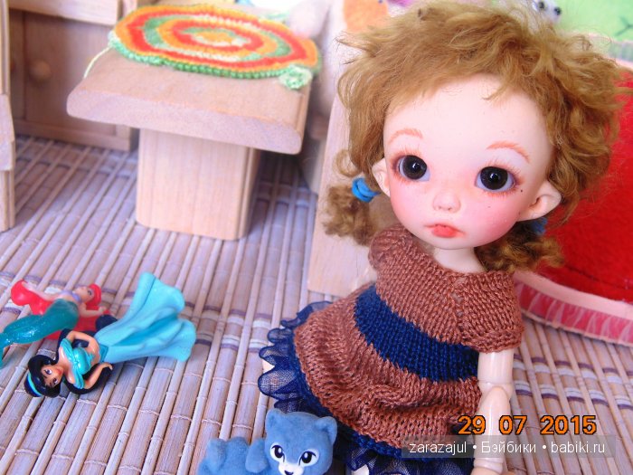 Айкин мастер класс - кроватка для куклы из корзиночки (фото 5)