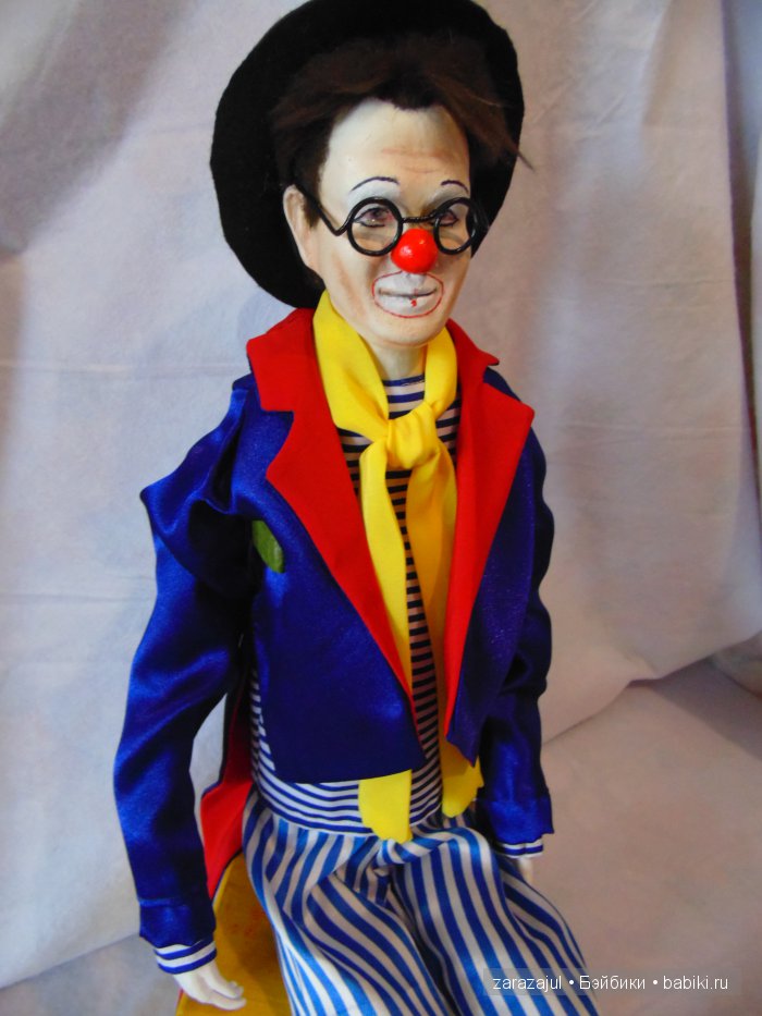 Портретная авторская кукла - клоун (фото 3)