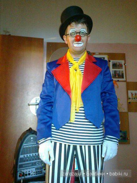 Портретная авторская кукла - клоун