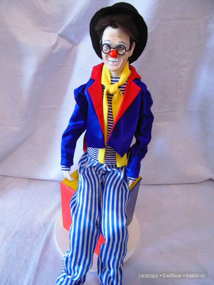 Портретная авторская кукла - клоун (фото 5)