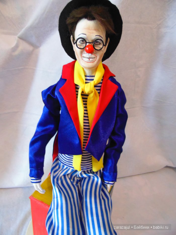 Портретная авторская кукла - клоун (фото 2)