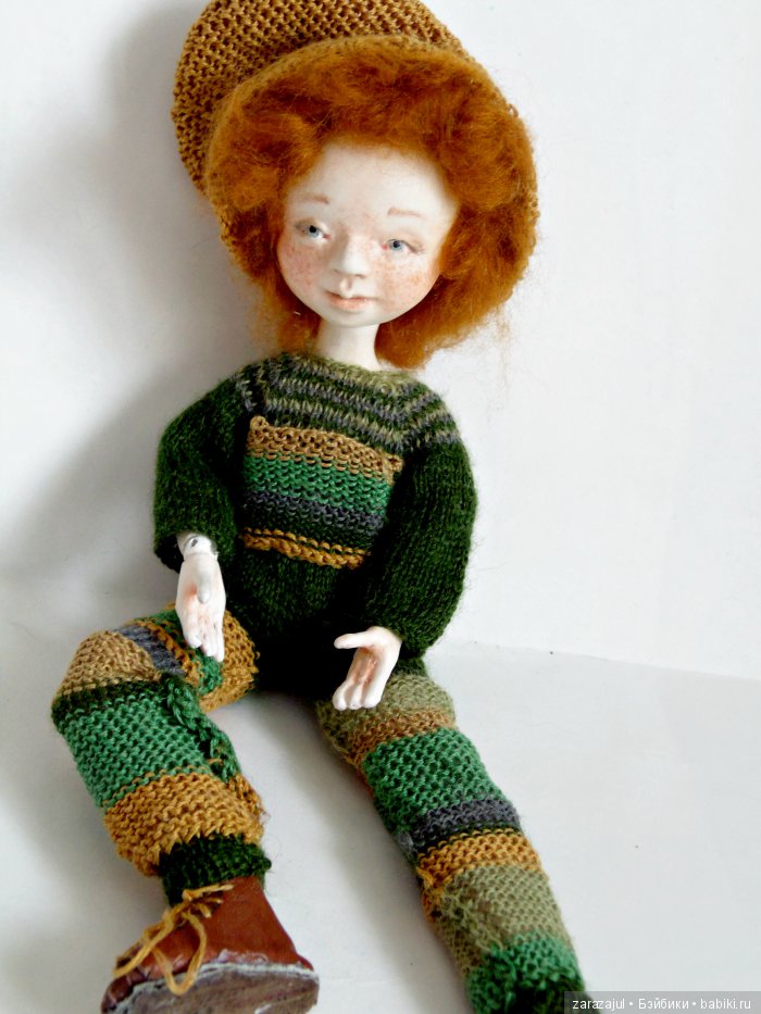 Мой маленький гном - первая шарнирка из папье-маше (фото 4)