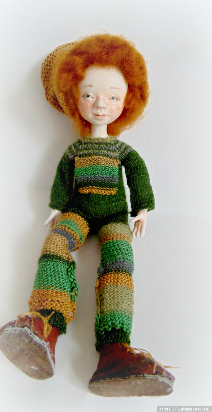 Мой маленький гном - первая шарнирка из папье-маше (фото 2)