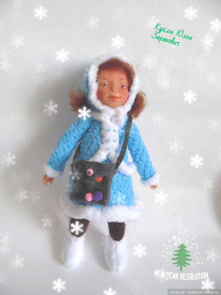 Девочка Снегурочка — Лепка авторских кукол: полимерная глина