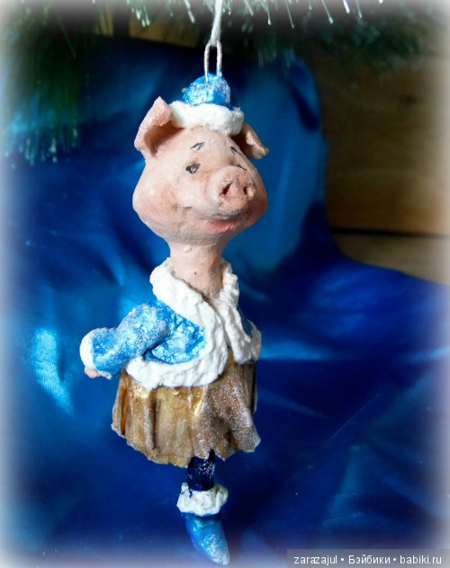 Елочные игрушки из папье-маше