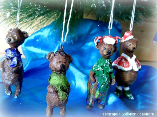 Елочные игрушки из папье-маше