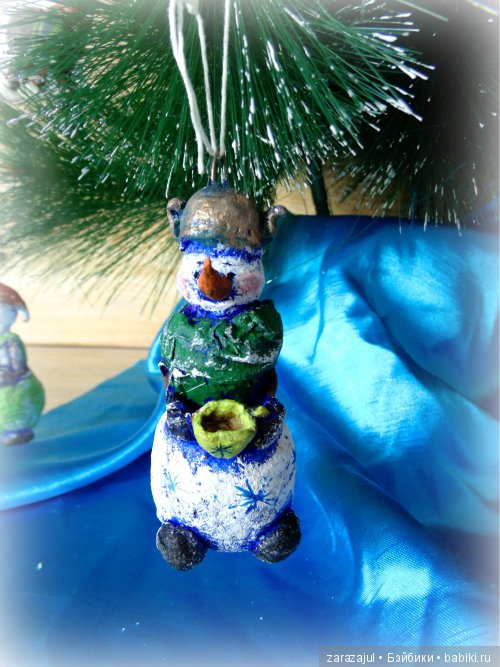 Елочные игрушки из папье-маше