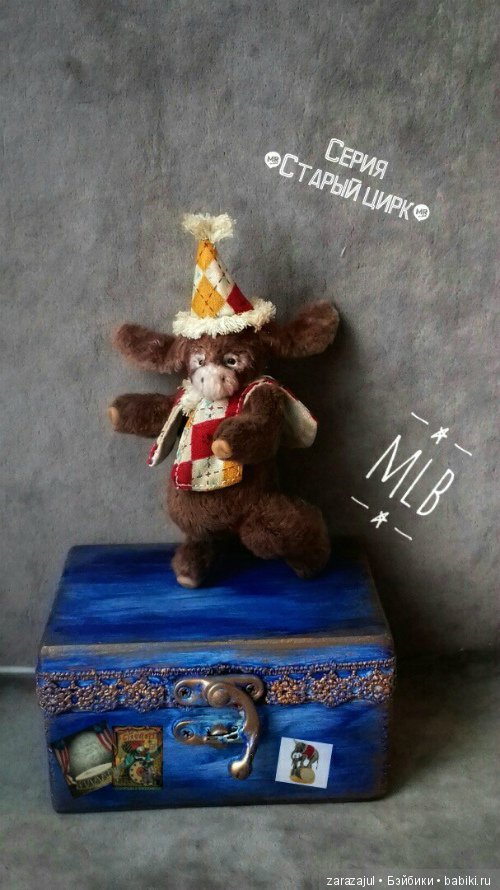 Цирковой ослик Арлекин — Авторские мишки Тедди и друзья: фото (фото 2)