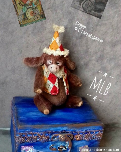 Цирковой ослик Арлекин — Авторские мишки Тедди и друзья: фото