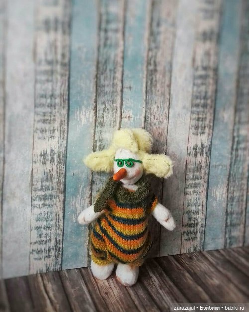 Снеговики продолжаются — Текстильные игрушки и примитивы: кофейные (фото 2)