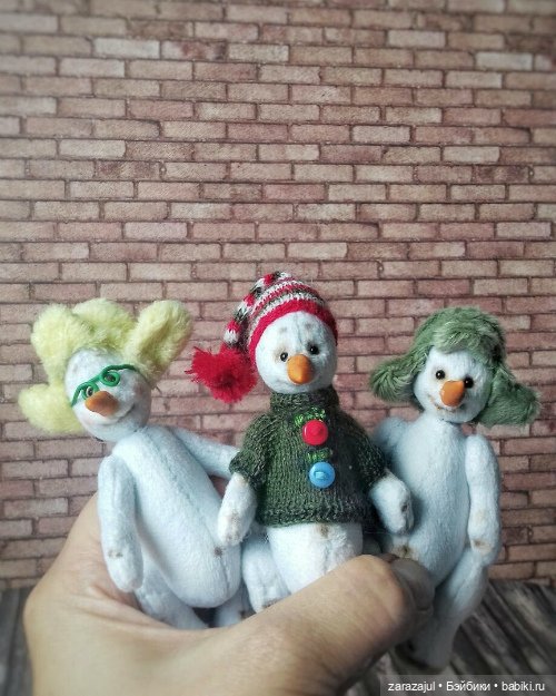 Снеговики продолжаются — Текстильные игрушки и примитивы: кофейные