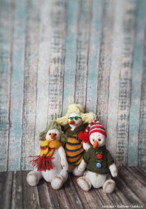 Снеговики продолжаются — Текстильные игрушки и примитивы: кофейные (фото 3)