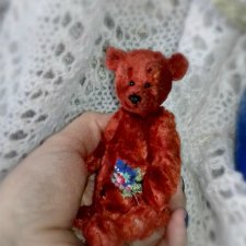 Мишка в ретро стиле. Плюш ручного окрашивания - сегодня доставка в подарок Мишка в ретро стиле. Плюш ручного окрашивания - сегодня доставка в подарок