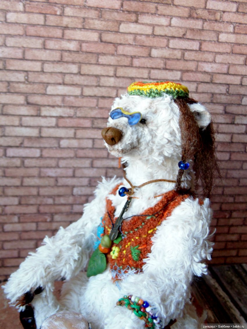 Медведь хиппи — Авторские мишки Тедди и друзья: фото (фото 2)