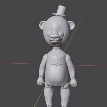 Мишка для куклы - 3d- модель