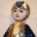 Современная национальная кукла из ткани ручной работы. Акмаль