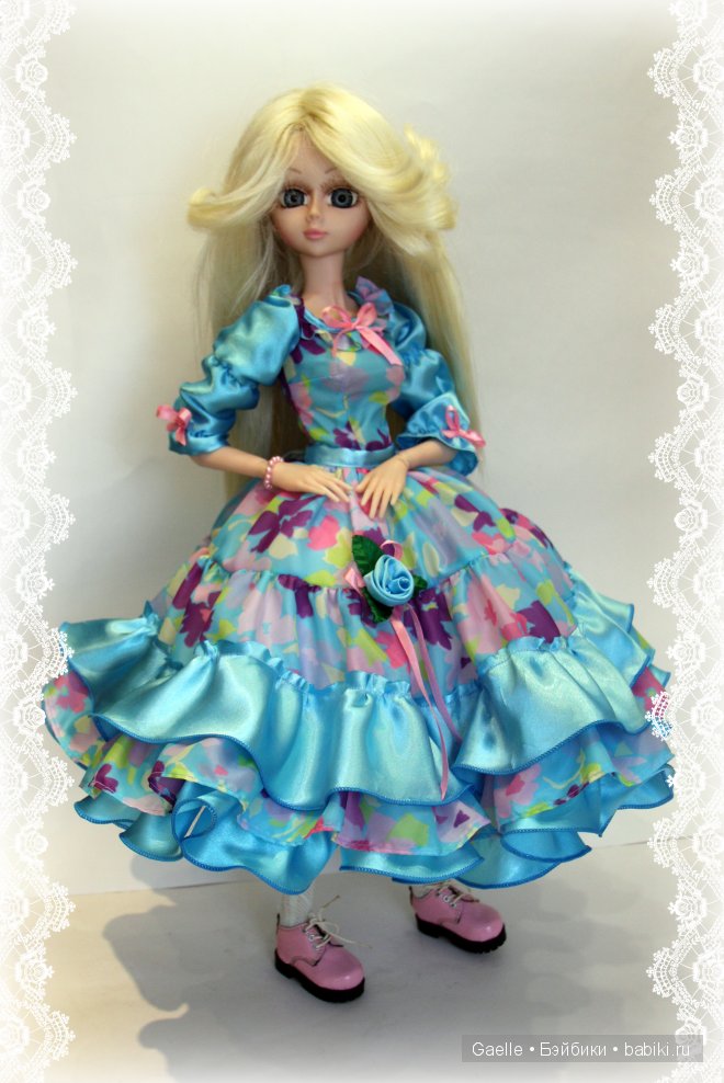 Голубая нежность — Одежда и обувь для кукол своими руками: фото (фото 5)