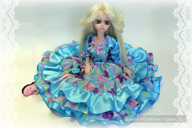 Голубая нежность — Одежда и обувь для кукол своими руками: фото (фото 3)