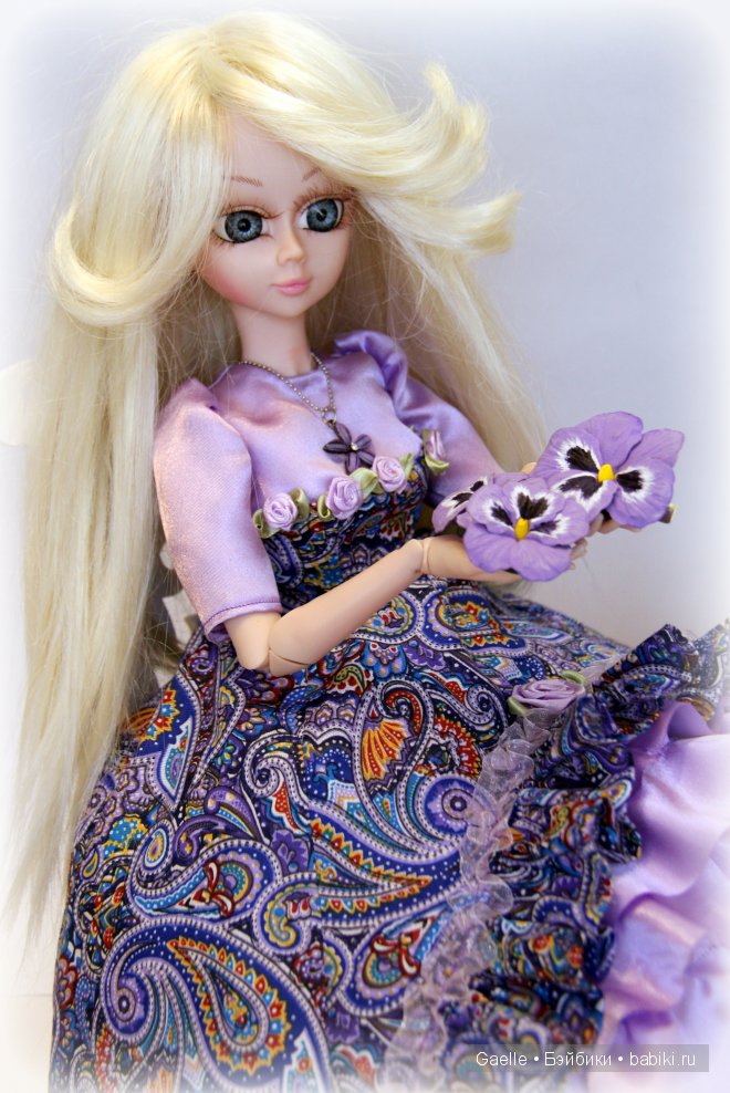 Нежный фиалковый — Одежда и обувь для кукол своими руками: фото (фото 6)