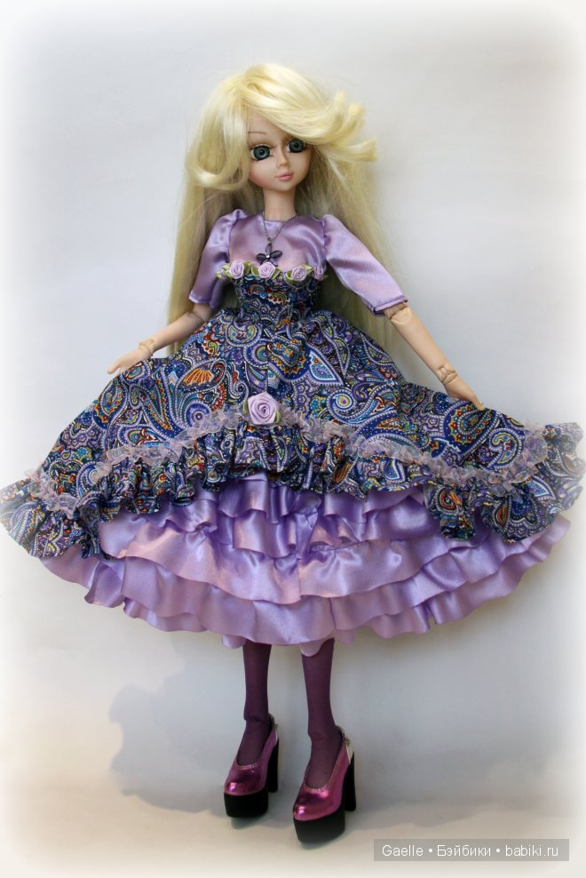 Нежный фиалковый — Одежда и обувь для кукол своими руками: фото