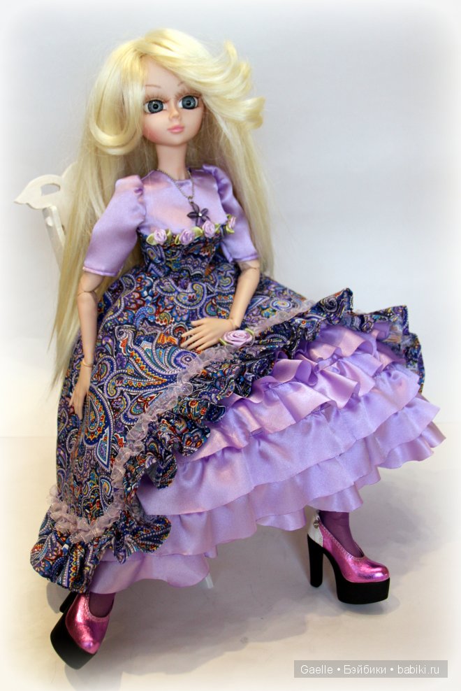 Нежный фиалковый — Одежда и обувь для кукол своими руками: фото (фото 3)